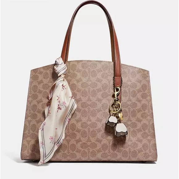 Coach Essential Tea Rose Bag Charm - Picture 3 of 8